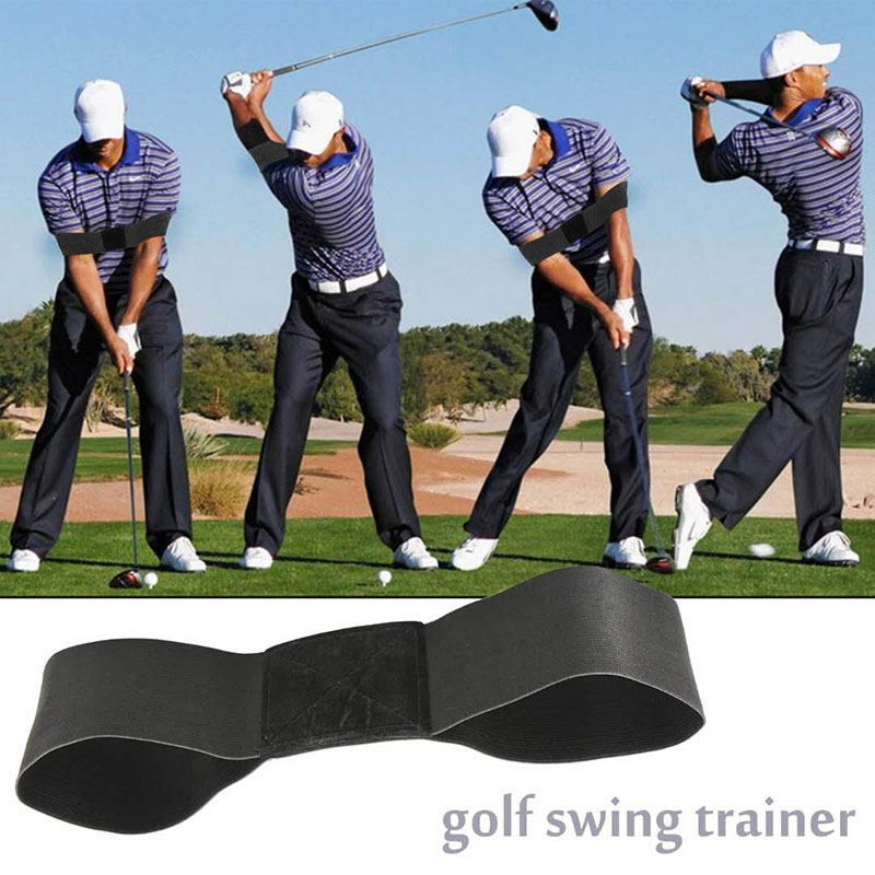 Golfsvingtränare för nybörjare Träningsguide Gestjustering Träningshjälpmedel Korrekt svingtränare Elastiskt armbandsbälte (3)