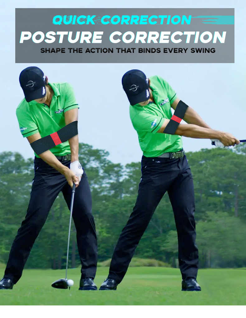 Tukkumyynti oem-golf-toiminnan korjausvyö, räätälöity käsivarsien harjoitusapuvälineet Golf Swing Trainer -tarvikkeet (1)